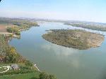 An island upriver of Vermillion