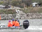 Park stakeholders view damaged bank stabilization 