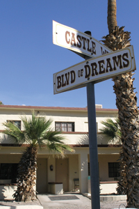 Road signs at Zzyzx, Calif.