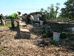 3) Blacksmith shop foundation repointing