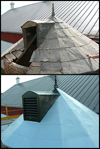 Silo roof repairs
