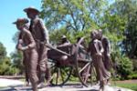 Statue of Mormon Handcart pioneers