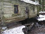 Ipsut Creek Cabin and Damaged Foundation
