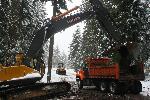 Working on Kautz Creek Culvert Installation