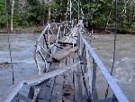 Damaged Grove of the Patriarchs Suspension Bridge