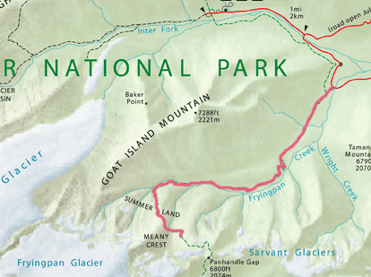 Summerland Trail route from White River Road/ NE.