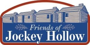 Image of Huts and text "Friends of Jockey Hollow"