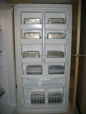 This image shows example of how you should pack a freezer
