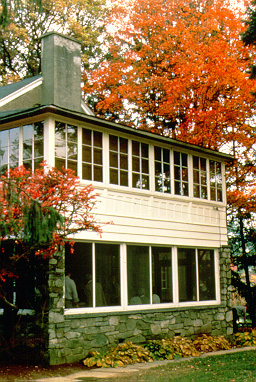 VK cottage sleeping porch, autumn