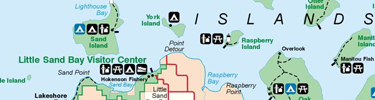 Partial view of park map