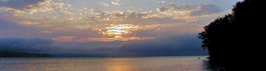 Sunset over Oak Island