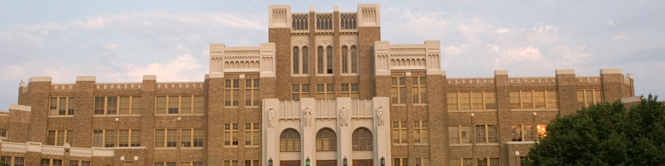 Front facade of Little Rock Central High School