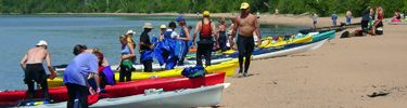 Kayaks at Meyers Beach