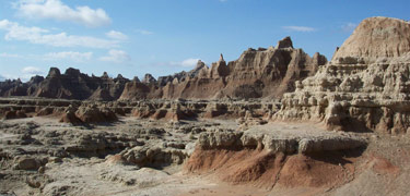 The rugged landscape seen along the Door Trail