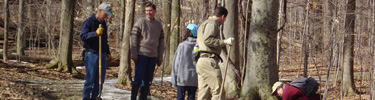 Volunteers assisting on an Adopt-a-Trail work session.