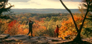 View from Ledges Overlook in autumn