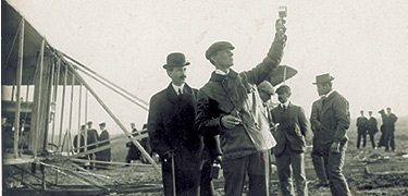 Orville and Wilbur in Pau, France, 1909.