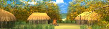 Digital rendering of what a Hopewell settlement may have looked like.