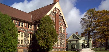 The former Calumet & Hecla Public Library now houses the Keweenaw National Historical Park archives. NPS Photo.