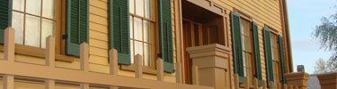 The Lincoln home stands out in shades of Quaker Brown