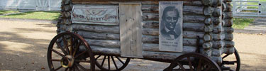 Replica Log Cabin 1860 parade float
