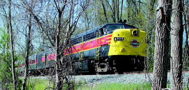 Scenic railroad route in the Ohio & Erie National Heritage Canalway