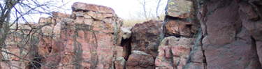 A view of a quartzite cliff