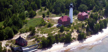 Lake Superior's Au Sable Light Station, built in 1874 by the U.S. Lighthouse Service, is located within Pictured Rocks National Lakeshore.