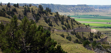 Looking southwest from the summit of the north bluff. Photo by Jonathan S. Garcia
