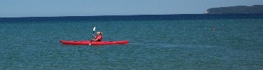 Kayaking on Lake MI