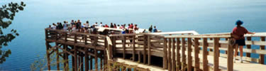 Top of the Observation Deck at the Lake Michigan Overlook on the Pierce Stocking Drive
