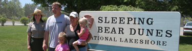 Visitors at the Philip A. Hart Visitor Center, Empire, MI. Photo by Terry Phipps