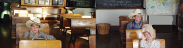 Children experiencing the Lower Fox Creek Schoolhouse