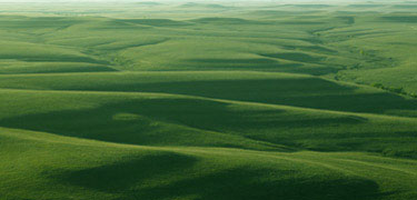 View of the Flint Hills from the sky