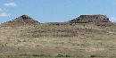 The Fossil Hills, containing the main excavation sites. Carnegie Hill on the right, and University (of Nebraska) Hill on the left.