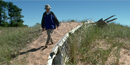 Hikers on the beach