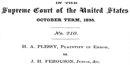 Plessy v. Ferguson court document