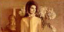 View of Oil Painting of Jacqueline Kennedy