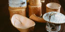 Birchbark baskets made by Rose Porter of Grand Portage.