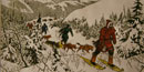Drawing by C.W. Jefferys of David Thompson in Athabaska Pass 1810.