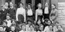 Independence High School, class of '01. Harry Truman is in back row, 2nd from left; Bess Wallace is in 2nd row, far right.