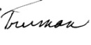 Detail of Harry Truman's signature. Credit: National Park Service