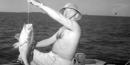 President Truman fishing. Credit: Truman Library