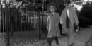 Truman walking with photographer Charles Campbell. Credit: Truman Library