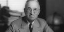 Harry Truman, half-length portrait, seated at desk, facing front, holding pencil. Credit: Library of Congress