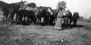 Unidentified Truman relatives with horses at the family farm in Grandview, Missouri. Credit: Truman Library