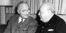 Truman and Churchill on the U.S.S. Williamsburg. Credit: Truman Library