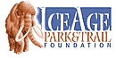 The Ice Age Park and Trail Foundation logo featuring Monty the Mammoth. The Ice Age Park and Trail Foundation logo featuring Monty the Mammoth.