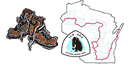 Ice Age Trail map and logo