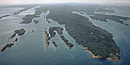 Areal view of the islans's Northeast end.